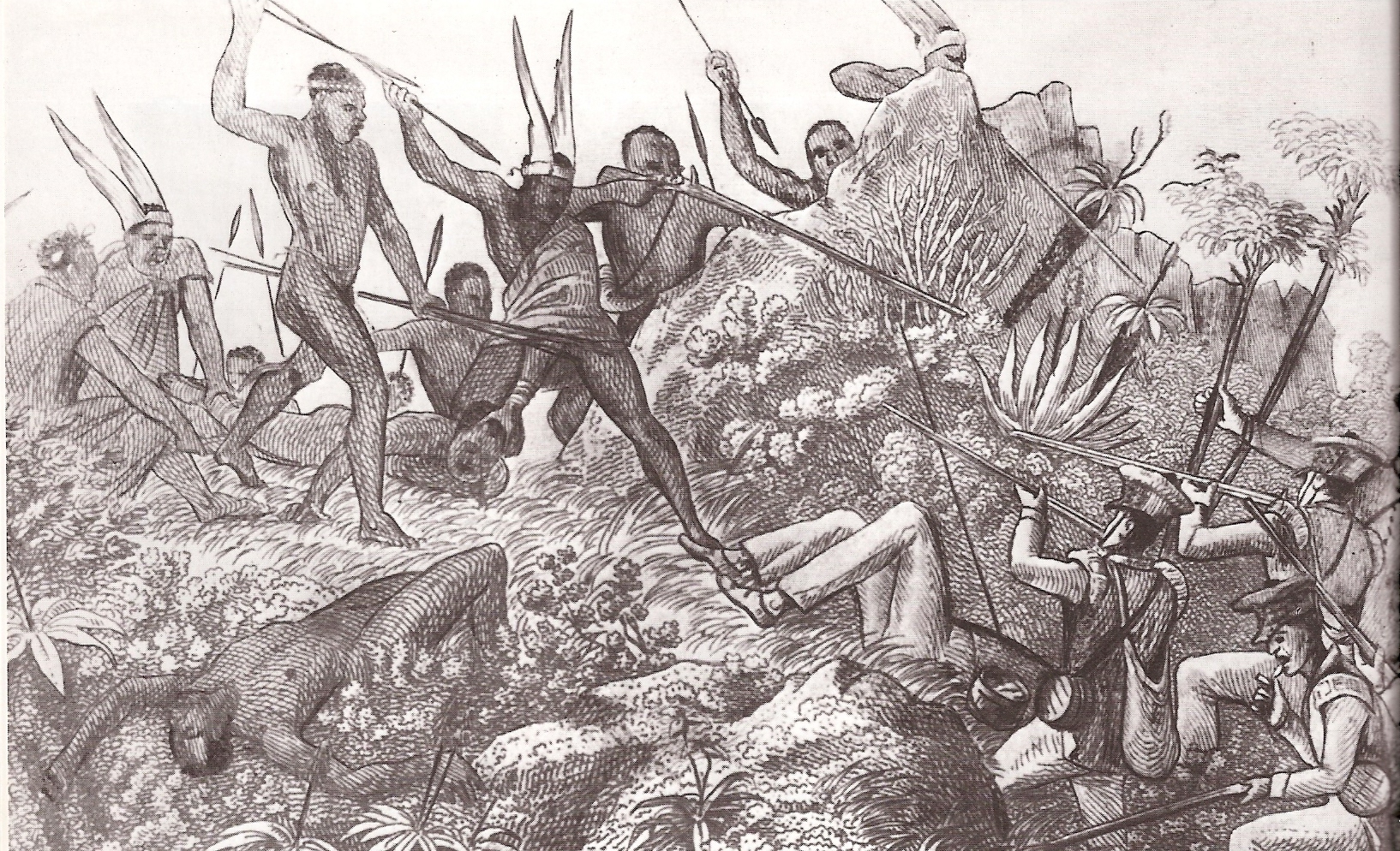 Xhosa Warriors in battle Xhosa Warriors in battle